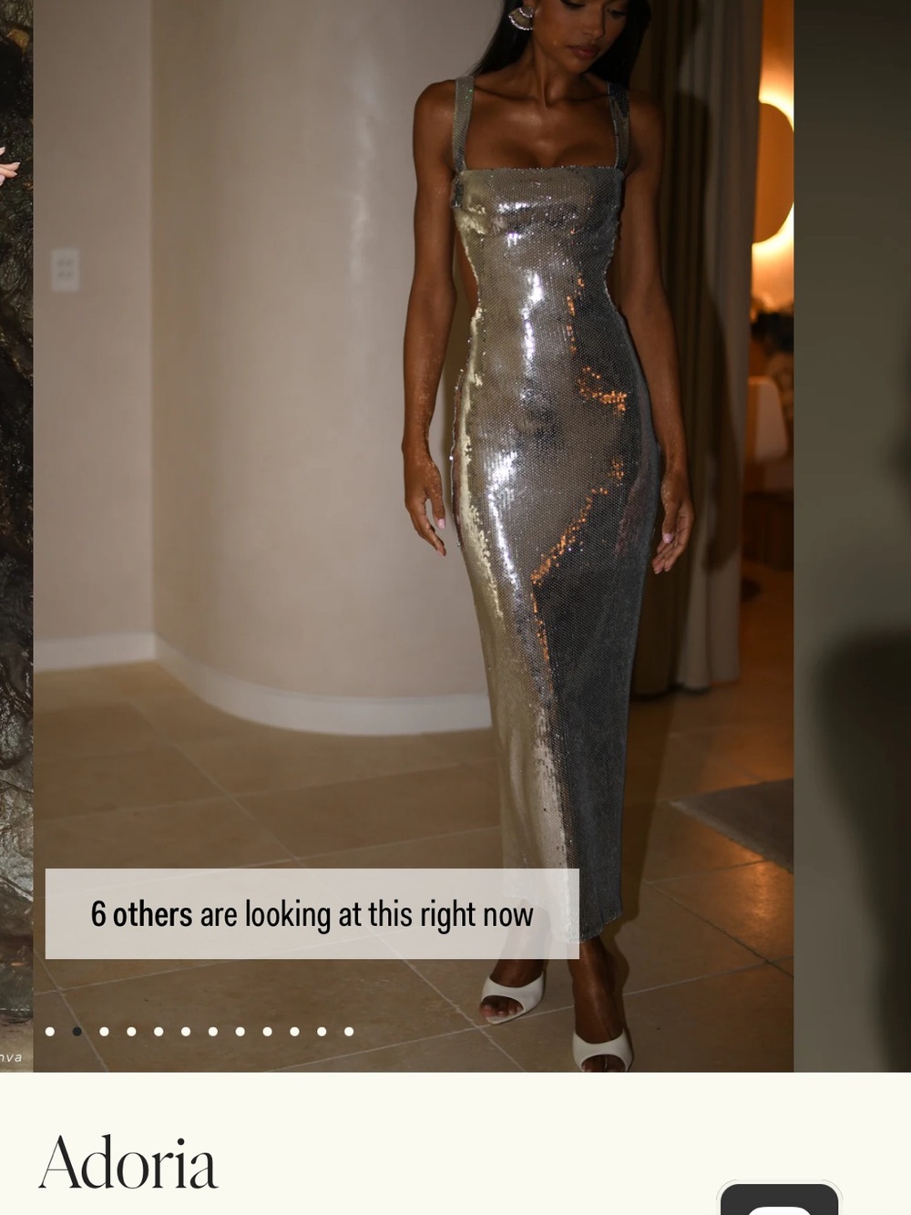 Meshki Adria sequin Silver dress - NWT- XS AND S available! - Picture 4 of 5